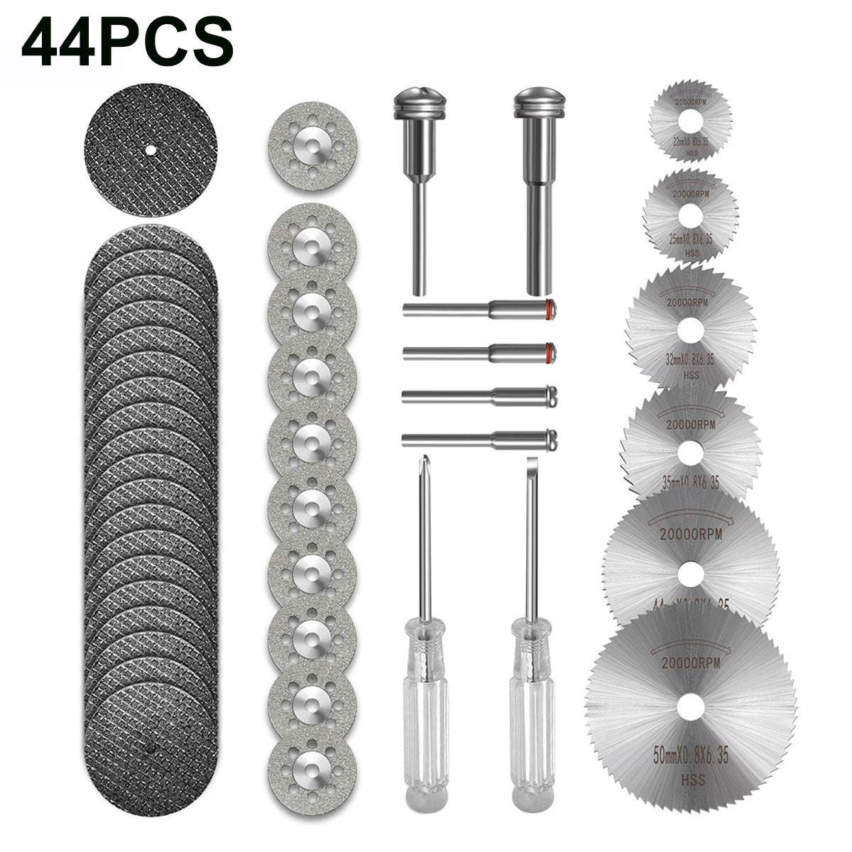 30/32/40/44Pcs Mini Circular Saw Blade Set Resin Wheels Diamond Cutting Discs Rotary Tool Accessories for Dremel Wood Plastic