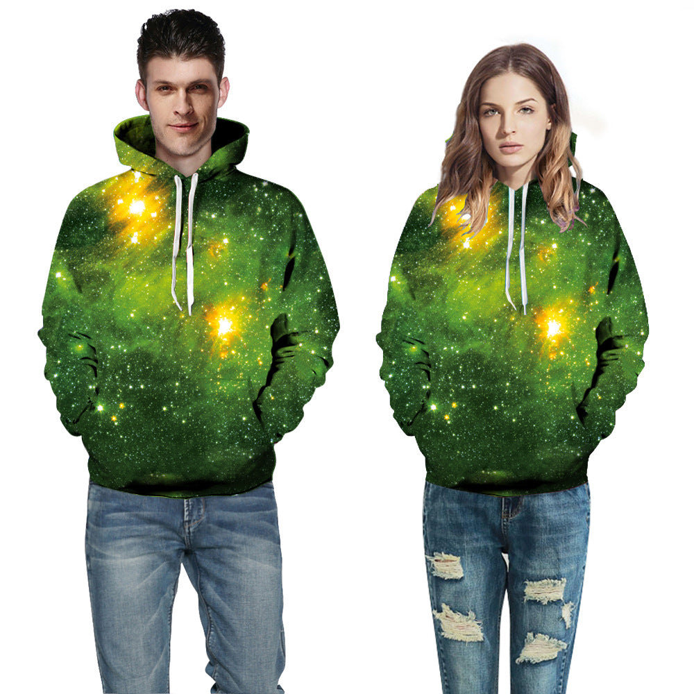 Unisex 3D Hoodies Sweatshirt  Gift Green Forest Pullover Casual Hooded Tracksuit  Drawstring Sweater