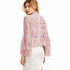 SheInes Long Sleeve Top for Women Long Sleeve Women Shirts Women Fashion Pink Lace Flare Sleeve - Flickdeal.co.nz