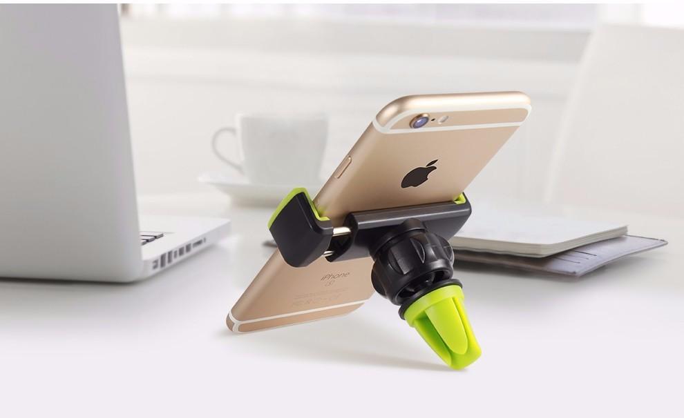 Universal phone holder stand  for iPhone 7 5s 6s Plus Samsung S8 360 adjustable air vent GPS car mobile phone holder - Flickdeal.co.nz