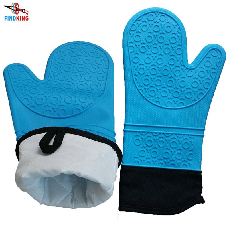 Silicone Oven Glove with Quilted Cotton Liner - Flickdeal.co.nz