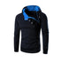 2018 Fashion Men Hooded Sweatshirt Retro Zipper Long Sleeve Hoodie Tops Jacket Coat Outwear 6Colors M~L3 - Flickdeal.co.nz