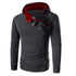 2018 Fashion Men Hooded Sweatshirt Retro Zipper Long Sleeve Hoodie Tops Jacket Coat Outwear 6Colors M~L3 - Flickdeal.co.nz