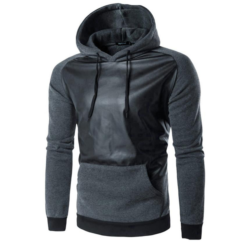 Fashion Men Sweatshirt Retro Long Sleeve Hoodie Hooded Cotton Warm Thick Tops Jacket Coat Outwear - Flickdeal.co.nz