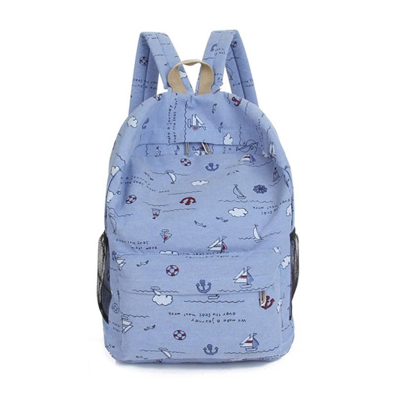 School Backpacks for Girls Canvas Women Backpacks Fashion School Bags Schoolbag - Flickdeal.co.nz