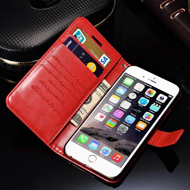 Wallet Leather Case For iPhone 6 6S / 6 6S Plus With Card Slot - Cover for iPhone 6 S Plus Phone - Flickdeal.co.nz