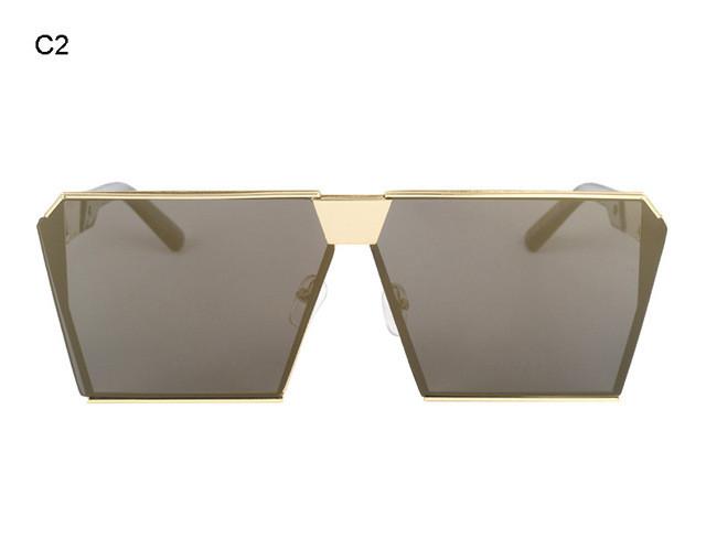 Women Sunglass - Designer Mirrored Glasses Shield style Oversize Sunglass RG812 - Flickdeal.co.nz
