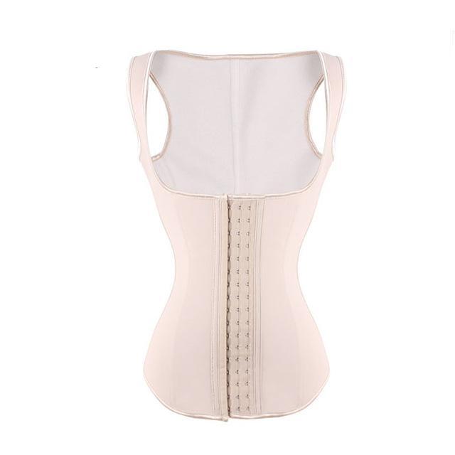 New Black Latex Corset Body Shaper Cotton Steel Boned CorsetWaist Cincher AD567 - Flickdeal.co.nz