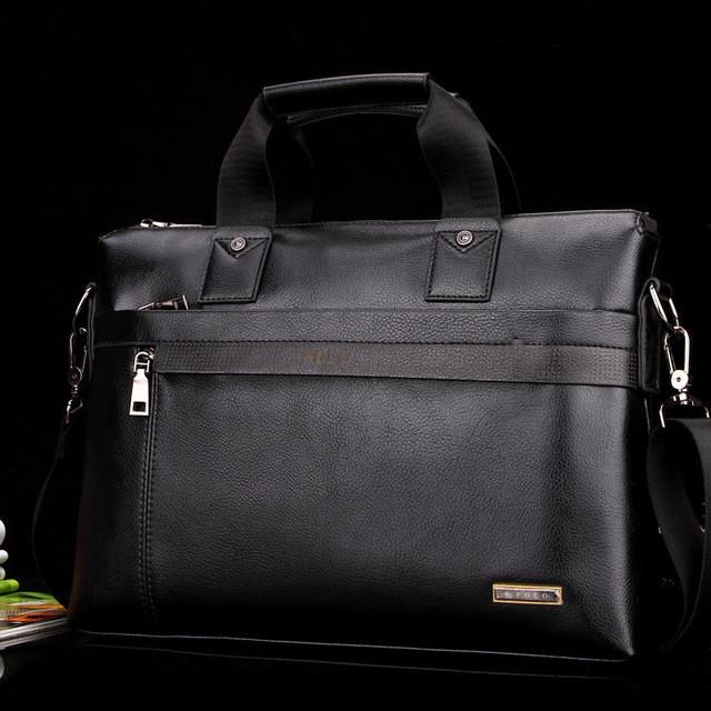 Men Business Shoulder Leather Bag Men Messenger Bags Computer Laptop Handbag - Flickdeal.co.nz