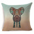 Cushion Covers - 43*43cm Lovely Owl Elephant Pattern Cotton Cushion Cover 40239 - Flickdeal.co.nz