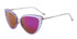 Fashion Women Cat Eye Sun Glasses Oval Alloy Frame Mirror Lens UV400 Sun Glasses - Flickdeal.co.nz