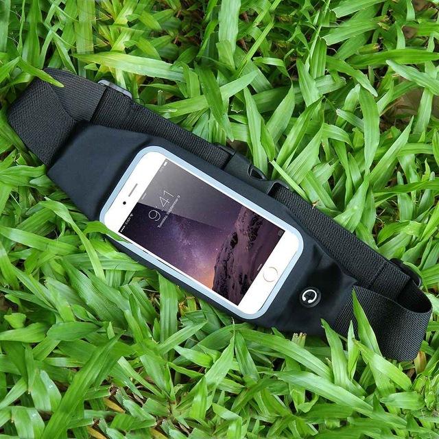 Sports Outdoor Gym Waist Phone Case For iPhone 6 6s 7 Plus Card Holder Earphone Hole Belt Case - Flickdeal.co.nz