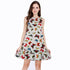 Women's Sleeveless Cotton Ruffles Printed Dress - 14 Designs - Flickdeal.co.nz