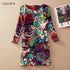 Women's Long Sleeve Casual Print Dress -10 Designs - Flickdeal.co.nz