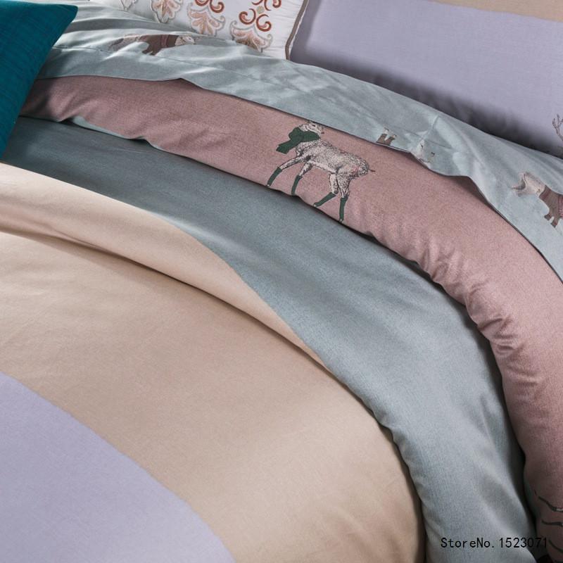 4 PCS Luxury Egyptian cotton bedding set - satin duvet cover , Sheet and Pillow cases - Flickdeal.co.nz