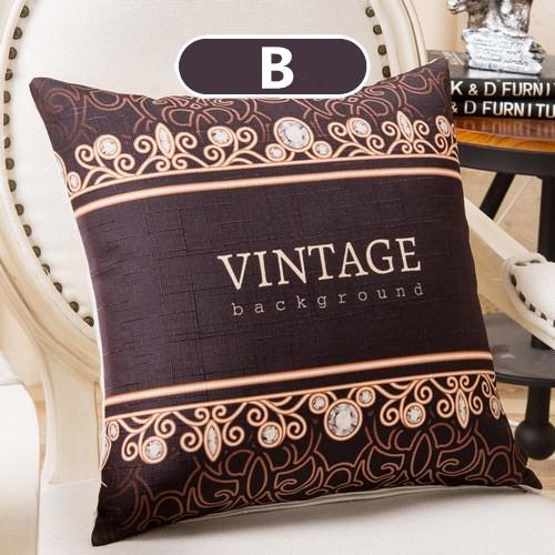45cm x 45cm - Butterfly Vintage Black Brown Pillow Cushion Cover for Home Decor 51402 - Flickdeal.co.nz