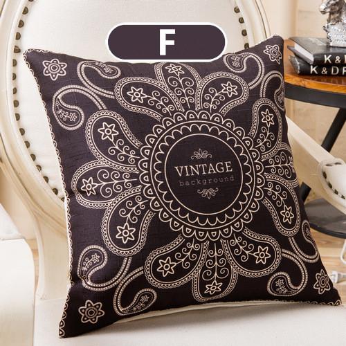 45cm x 45cm - Butterfly Vintage Black Brown Pillow Cushion Cover for Home Decor 51402 - Flickdeal.co.nz