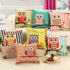 Striped Branch Owl Pattern Cushion Cover Pillowcase 40108 - Flickdeal.co.nz