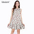 Women's Sleeveless Cotton Ruffles Printed Dress - 14 Designs - Flickdeal.co.nz