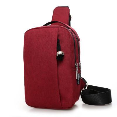 Men Canvas Chest Backpack Casual Crossbody Sling Messenger Bags Vintage Male Travel Shoulder Bag - Flickdeal.co.nz