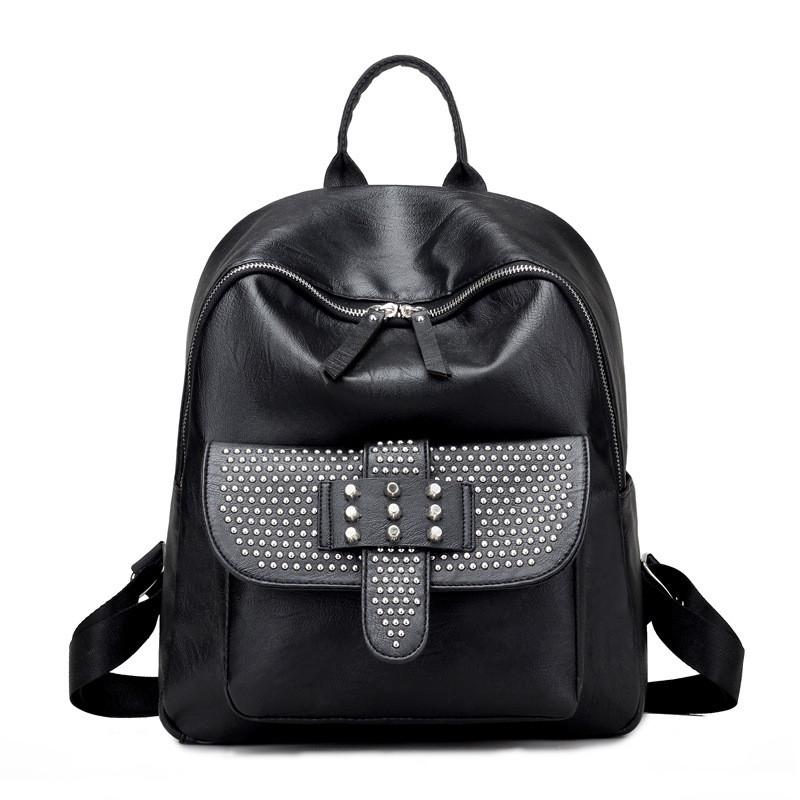 Women Backpack High Quality PU Leather School Bags For Girls - Flickdeal.co.nz