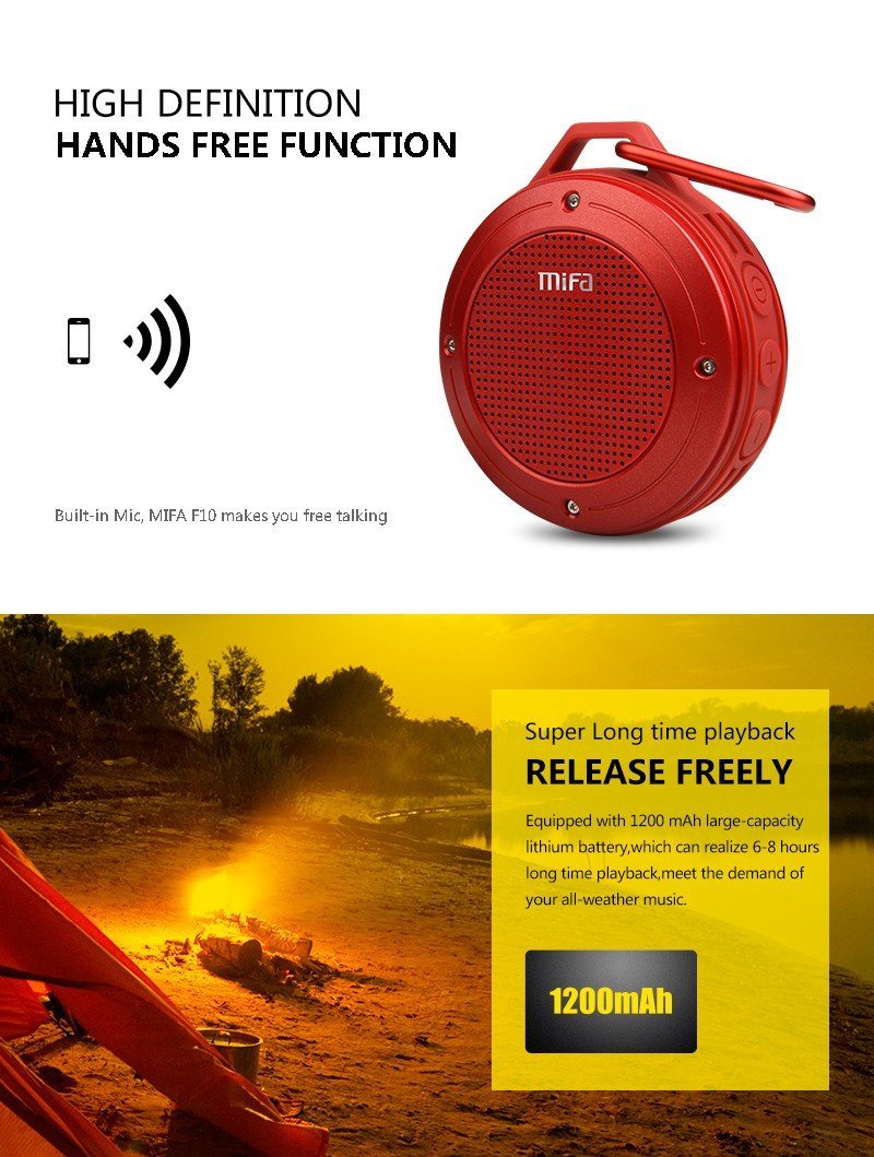 Outdoor Wireless Bluetooth 4.0 Waterproof Speaker 12w with Bass Portable Speaker Built-in mic Shock Resistance - Flickdeal.co.nz