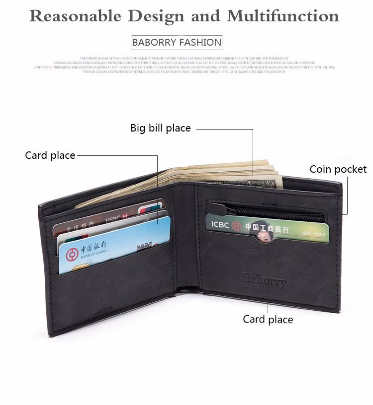 Men Wallet With Coin Bag zipper money purses Wallets  New Design - W1126 - Flickdeal.co.nz
