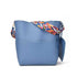 Designer Bucket bag for Women PU Leather Wide Color Strap Handbag Shoulder bag - Flickdeal.co.nz