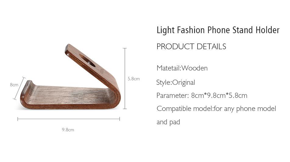 Wooden Mobile Phone Stand Holder For iPhone SE 6 6S 7 Plus 5s 5 Huawei Samsung S6 S7 Tablet Desk Holder - Flickdeal.co.nz
