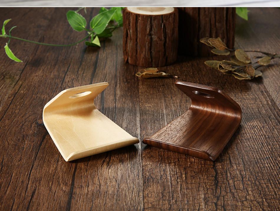 Wooden Mobile Phone Stand Holder For iPhone SE 6 6S 7 Plus 5s 5 Huawei Samsung S6 S7 Tablet Desk Holder - Flickdeal.co.nz
