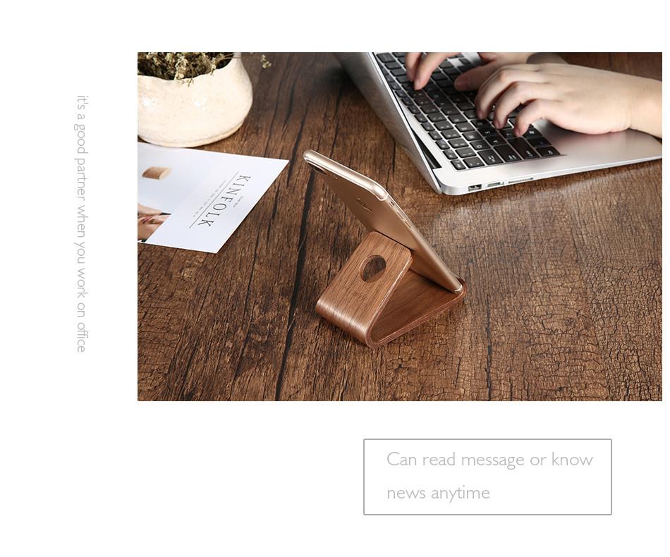 Wooden Mobile Phone Stand Holder For iPhone SE 6 6S 7 Plus 5s 5 Huawei Samsung S6 S7 Tablet Desk Holder - Flickdeal.co.nz
