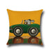 Cartoon Car Bus Pattern Cotton  Throw Pillow Cushion Cover - 40173 - Flickdeal.co.nz