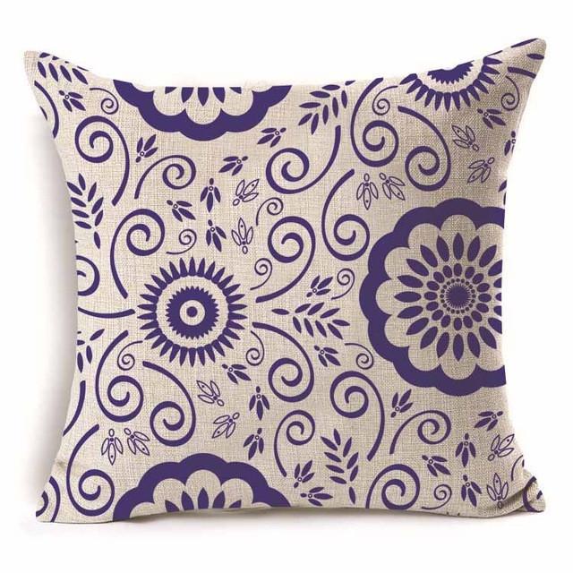 45*45cm Geometric Pattern Cotton Throw Pillow Cushion Cover - 40229 - Flickdeal.co.nz