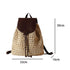 Drawstring Straw Bag Hollow Out School Bag Knitting Backpacks for Women-4 Colors - Flickdeal.co.nz