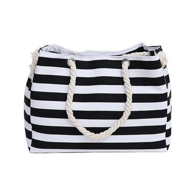 Stripe shoulder Totebags shopping bag - 4 Designs - Flickdeal.co.nz