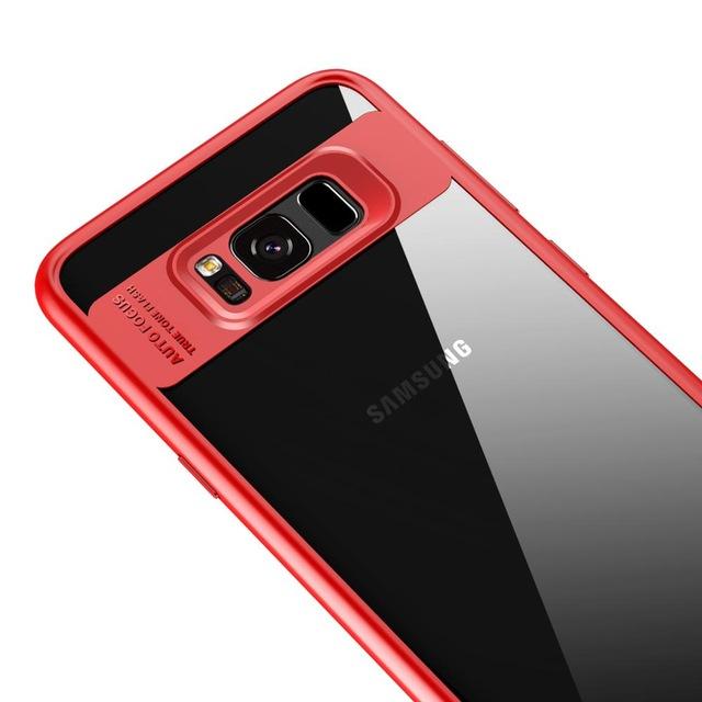 Samsung Galaxy S8 plus Case Full Protective Transparent Back Cover Case in Red Black Blue - Flickdeal.co.nz