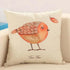 Cushion Covers - Love Bird Feather Pattern Cotton Cushion Cover Decorative Pillowcase 40146 - Flickdeal.co.nz