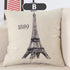 Cushion Covers - Vintage Clock Tower Bridge Pattern Pillowcase 40138 - Flickdeal.co.nz