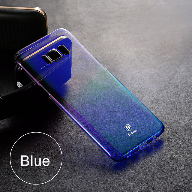 Case For Samsung Galaxy S8 / S8 Plus Aurora Gradient Color Transparent Hard PC Cover For Galaxy S8 S 8 Plus - Flickdeal.co.nz