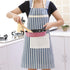 Red Blue Striped Kitchen Apron 46027 - Flickdeal.co.nz