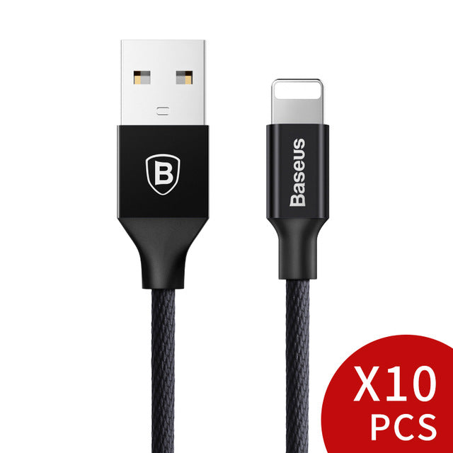 10pcs/lot USB Cable For iPhone 7 6 6s Plus 5 5s SE iPad Fast Data Sync Charging Charger Mobile Phone Cables - Flickdeal.co.nz