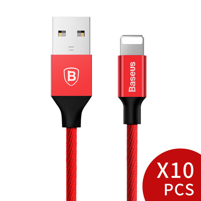 10pcs/lot USB Cable For iPhone 7 6 6s Plus 5 5s SE iPad Fast Data Sync Charging Charger Mobile Phone Cables - Flickdeal.co.nz