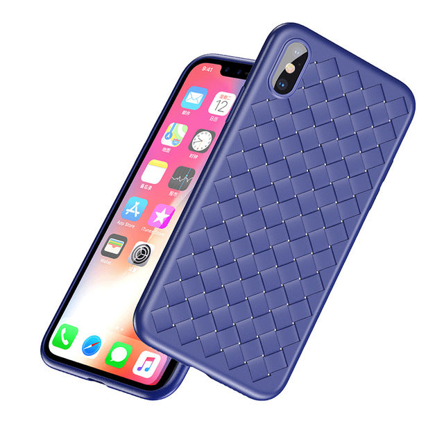 Weave Case For iPhone X IX Luxury Ultra Thin Slim Back Cover Case For iPhone 10 - Flickdeal.co.nz