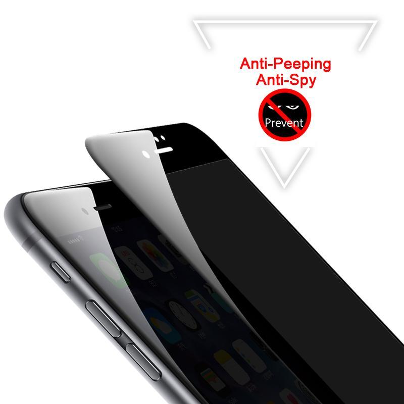 Anti Spy Screen Protector For iPhone 8 7 6 6s Anti Peeping Tempered Glass For iPhone 8 7 6 6s Plus Privacy 3D Film - Flickdeal.co.nz