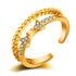 Gold color geometric ring high quality Cubic Zircon Bow Rings For Women/Girls Party gift jewelry WE65