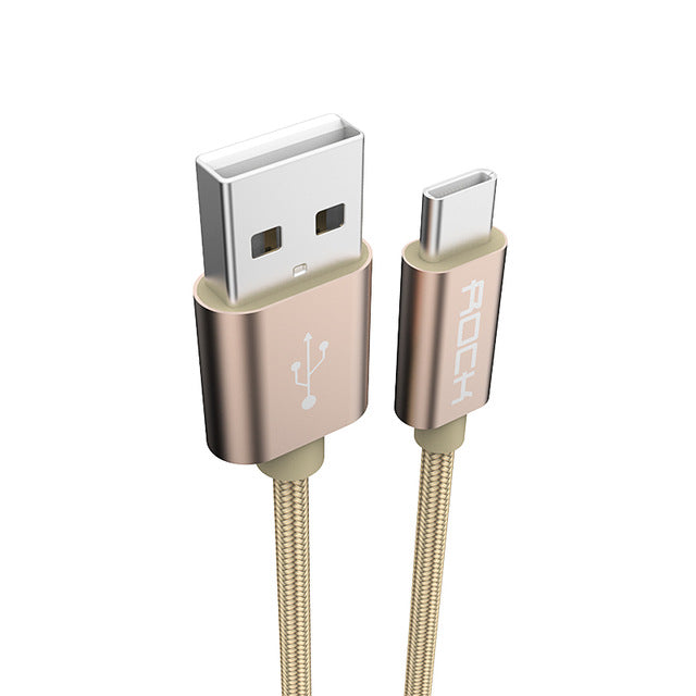 Metal USB Type C Cable, ROCK Metal Fast charging USB Type-C Cable for Samsung Galaxy S8 Note 8 - Flickdeal.co.nz