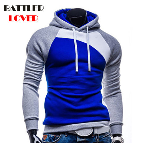 New Fashion Men Hooded Sweatshirt Mens Patchwork Hoodies - Flickdeal.co.nz