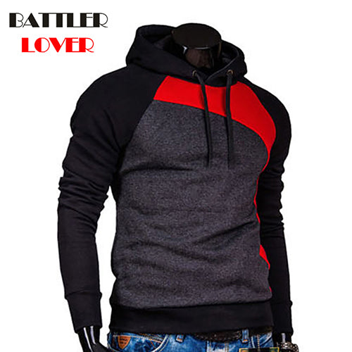 New Fashion Men Hooded Sweatshirt Mens Patchwork Hoodies - Flickdeal.co.nz