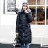 New Fashion Women jacket - long winter big fur feather padded women slim thick warm jacket