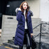 New Fashion Women jacket - long winter big fur feather padded women slim thick warm jacket